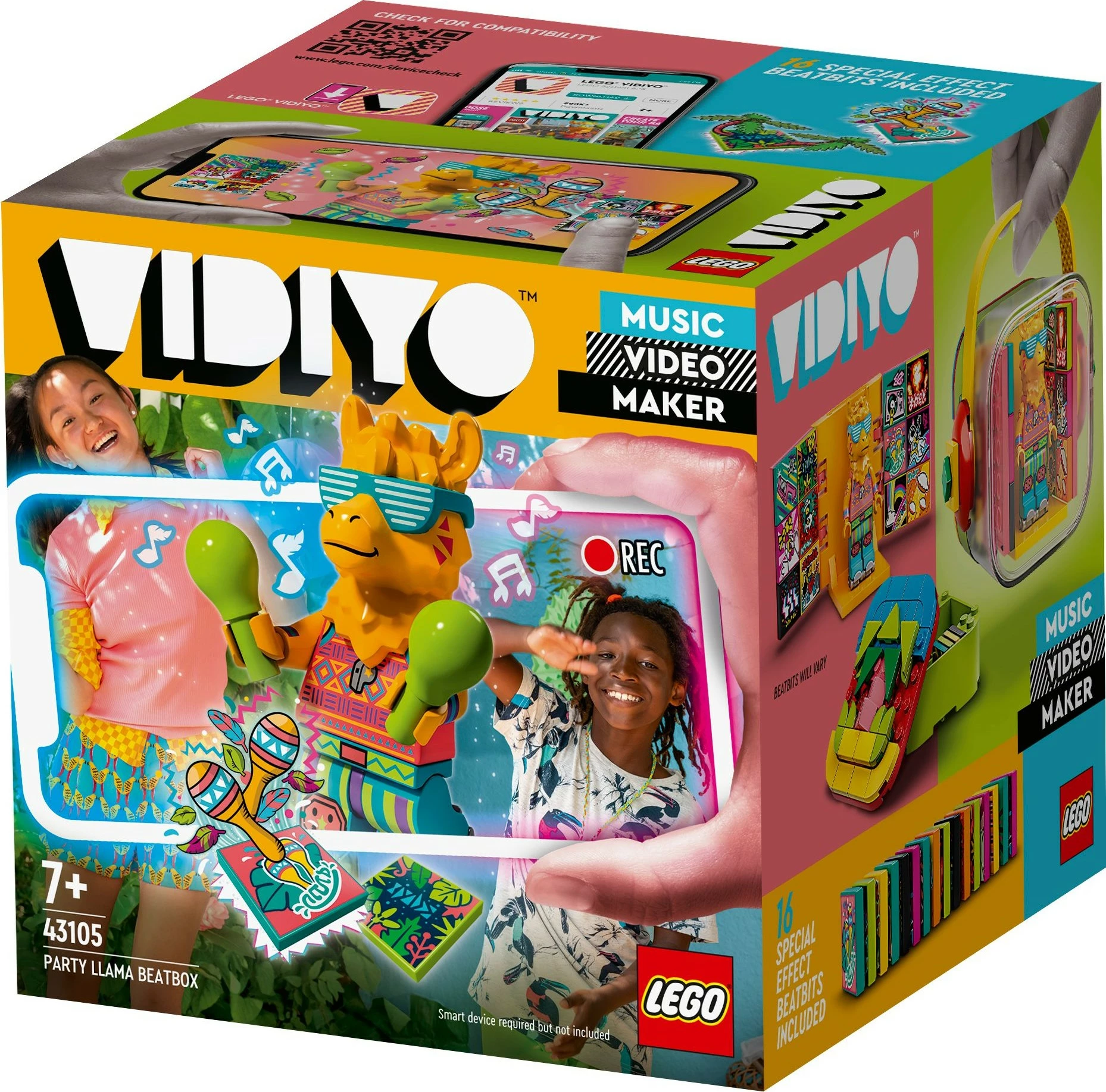 Gradbeni set Party Llama BeatBox LEGO VIDIYO, 82 kosov, večbarven