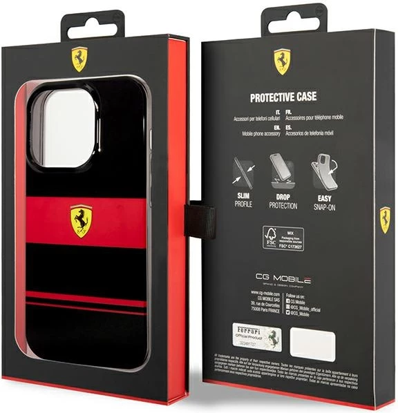 Zaščitni ovitek MagSafe Ferrari Combi za iPhone 14 Pro Max 6,7", črn