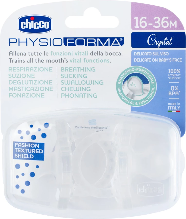 PhysioForma Crystal Silicone Soother Calm 16-36m 2pcs.