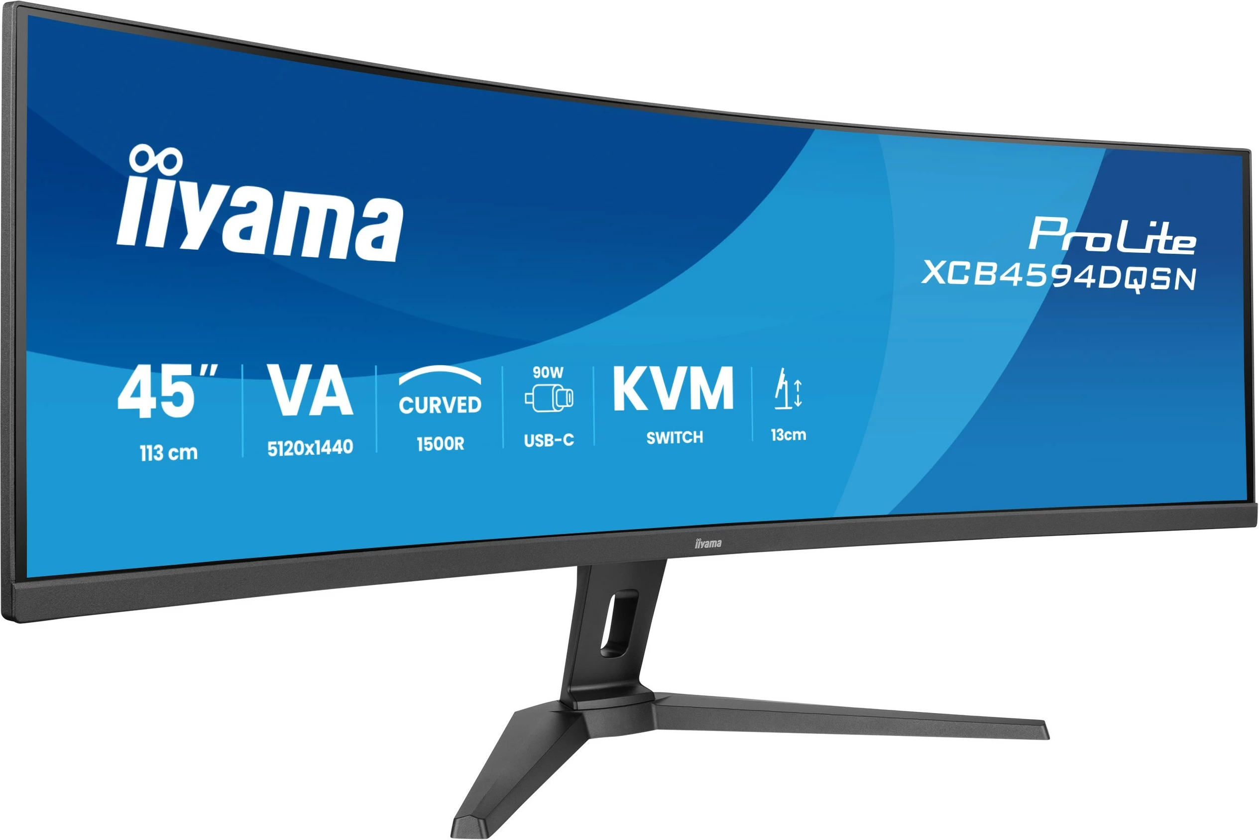 Zakrivljen LCD monitor iiyama G-MASTER 45" , UWQHD, 114.3 cm (45"), 5120 x 1440 slikovnih pik, Dual QHD, LED, 0.8 ms, črn