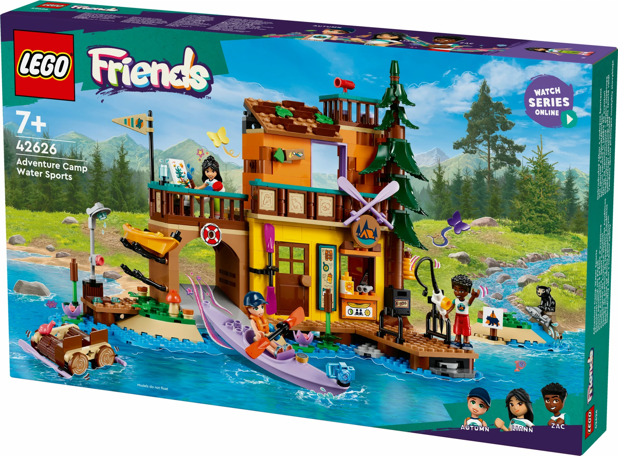Kamp avantur z kajakom, LEGO Friends 42626, večbarven