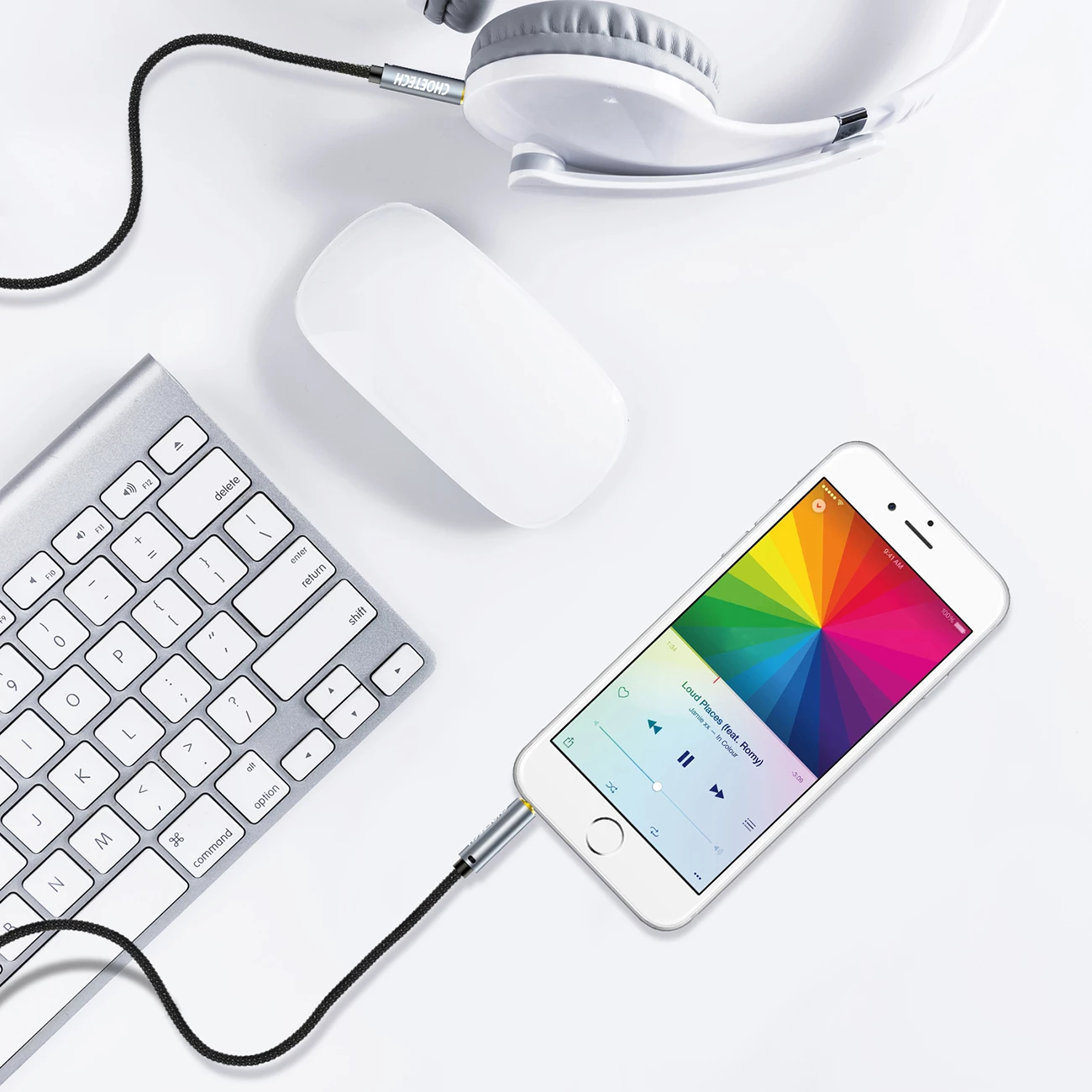 Avdio kabel Choetech AUX002, mini jack 3,5 mm (moški-moški), 1,2 m, črn