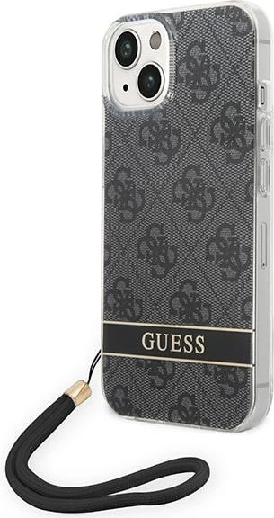 Zaščitni ovitek za iPhone 14 Plus 6.7", Guess GUOHCP14MH4STK, črn, 4G Print Strap
