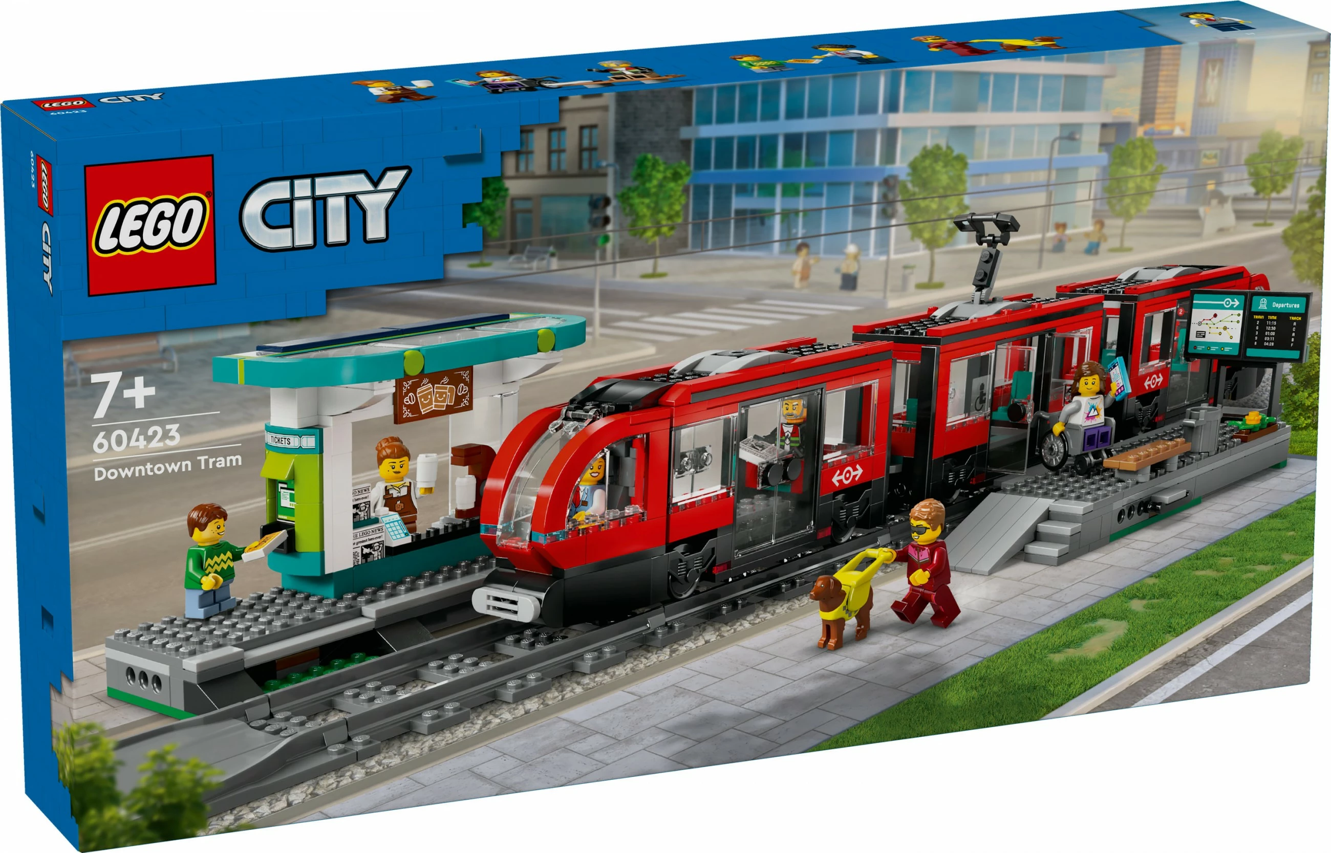Moderen tramvaj z postajo LEGO City 60423, 811 kosov, večbarven