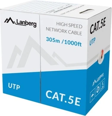 LAN kabel UTP CAT.5E 305 m, rdeč Lanberg