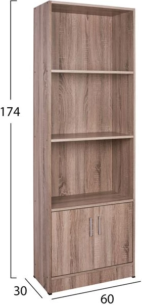 Melaminska knjižna omara FH2269.02 v barvi sonama 60x30x174