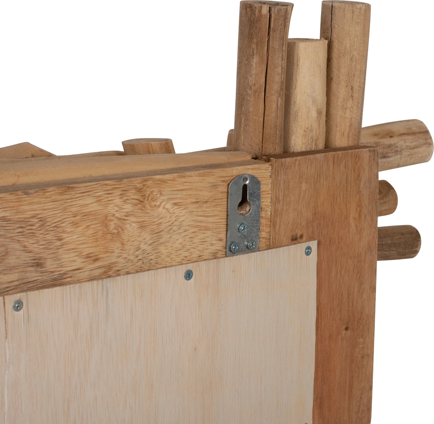 Ogledalo iz masivnih vej TEAK FH9372 naravno 100x80H