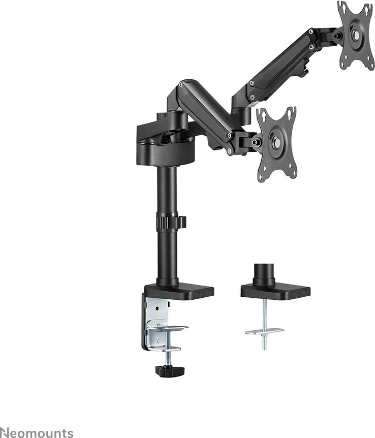 Dvojni nosilec za monitor za mizo, Neomounts DS70-750BL2, Clamp/Grommet, 7 kg, 43,2 cm (17"), 68,6 cm (27"), 100 x 100 mm, črn