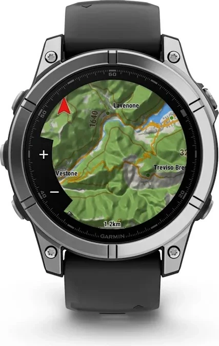Multisport GPS pametna ura 47 mm, Garmin Fenix, nerjaveče jeklo s črnim silikonskim pasom