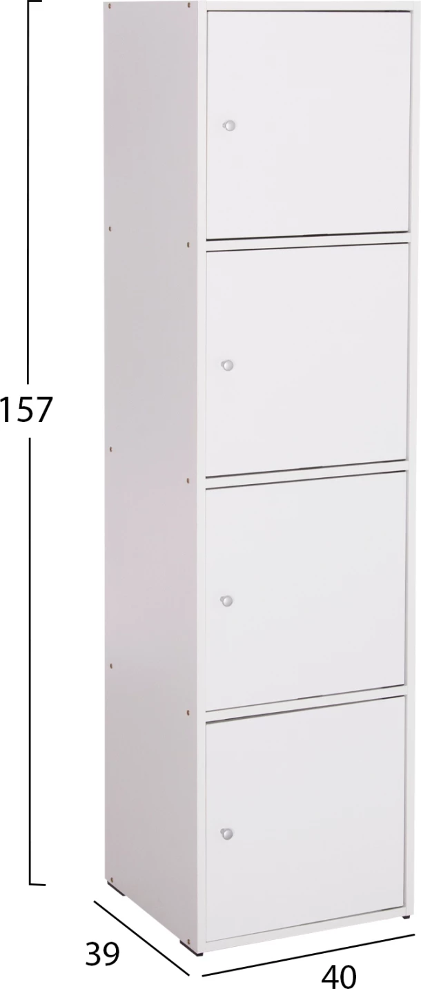 Omarica iz bele melamine FH9940.01 40x39-41x157H cm