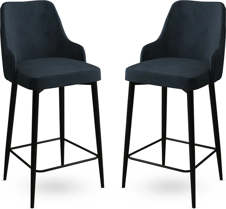 Kavčerski barski stoli (2 kos), Hanah Home Enox, antracit/črn