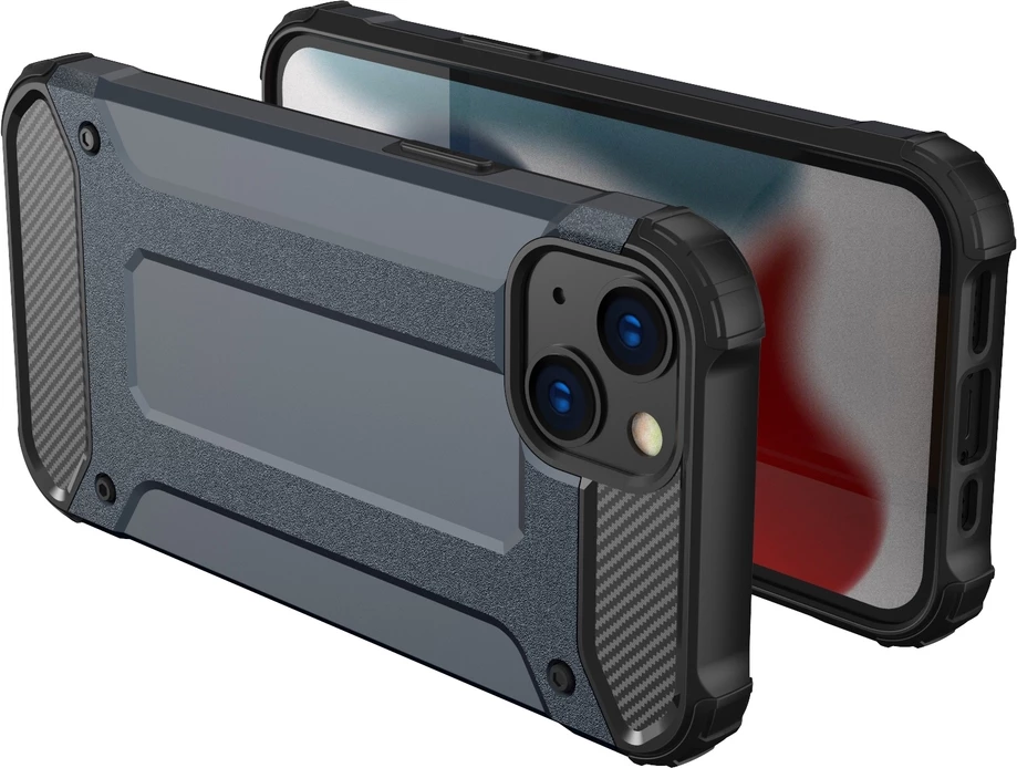 Hibridna zaščitna prevleka Hurtel za iPhone 14, modra