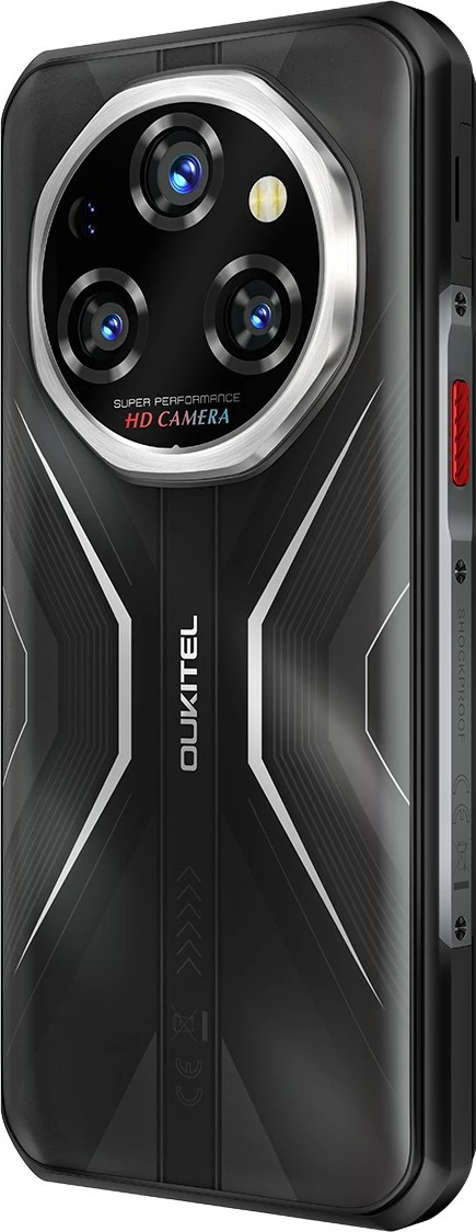 Pametni telefon OUKITEL WP55 5G, 12/256 GB, 6,6" 120Hz, Android 15, 11.000 mAh, IP68/IP69K, črn