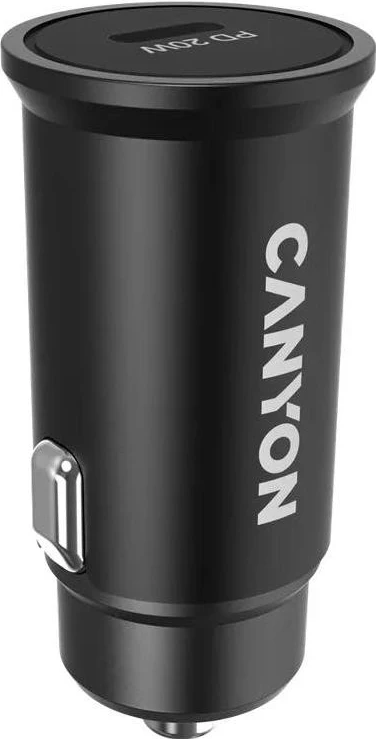Avtomobilski polnilec 20W USB-C, Canyon C20, črn