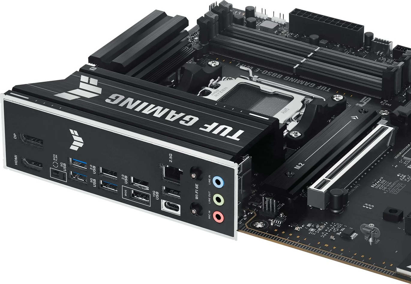 Matična plošča ASUS TUF GAMING B850-E WIFI, Socket AM5, ATX, Wi‑Fi 6E, večbarvna