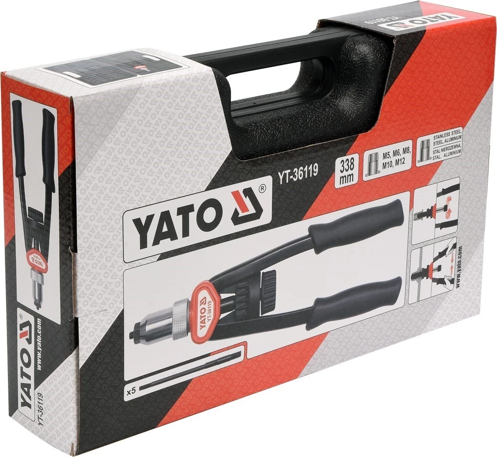 Pištola za zakovanje YATO YT-36119, rdeča