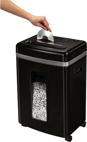 Mikrorezalnik Fellowes Powershred 450M, 22 L, 9 listov, črn