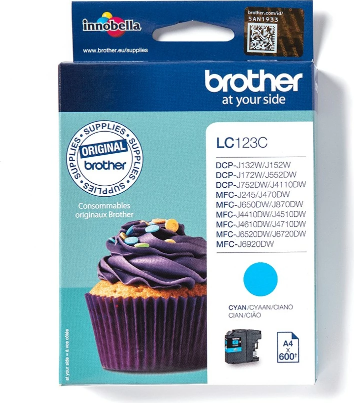 Toner/kompatibilna kartuša Brother LC123C, cijan, 600 strani