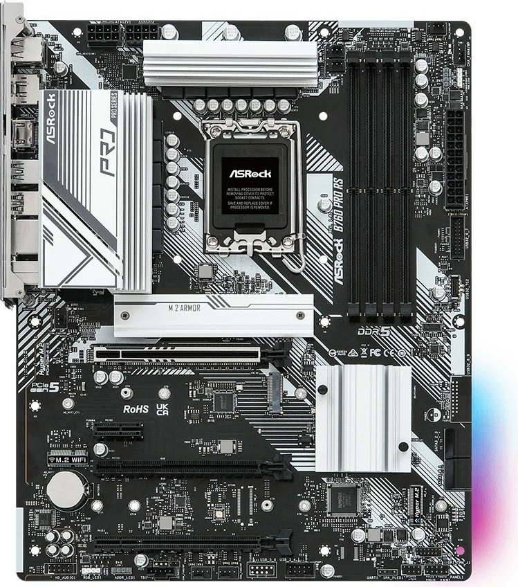 Plošča ASRock B760 PRO RS, Intel LGA 1700, DDR5-SDRAM, 128 GB