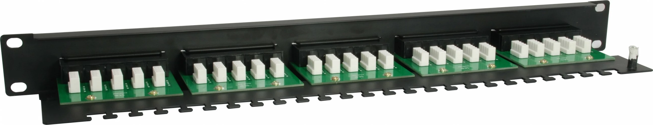 Patch panel ISDN 25 vrat, Cat3, 1U, za vgradnjo v rack, črn Equip