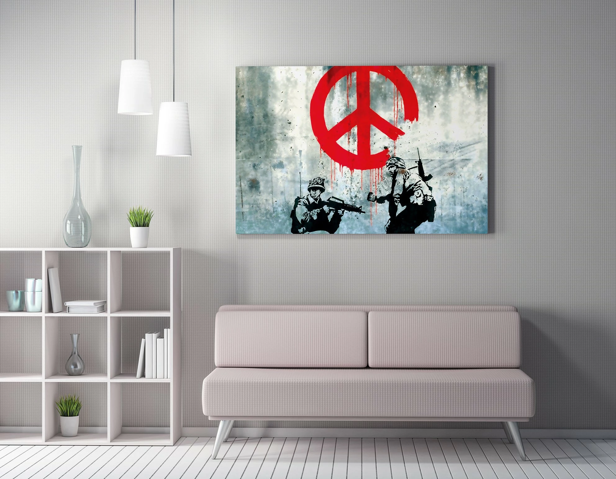 Dekorativna slika na platnu, večbarvna, Banksy WY126, 50 x 70 cm