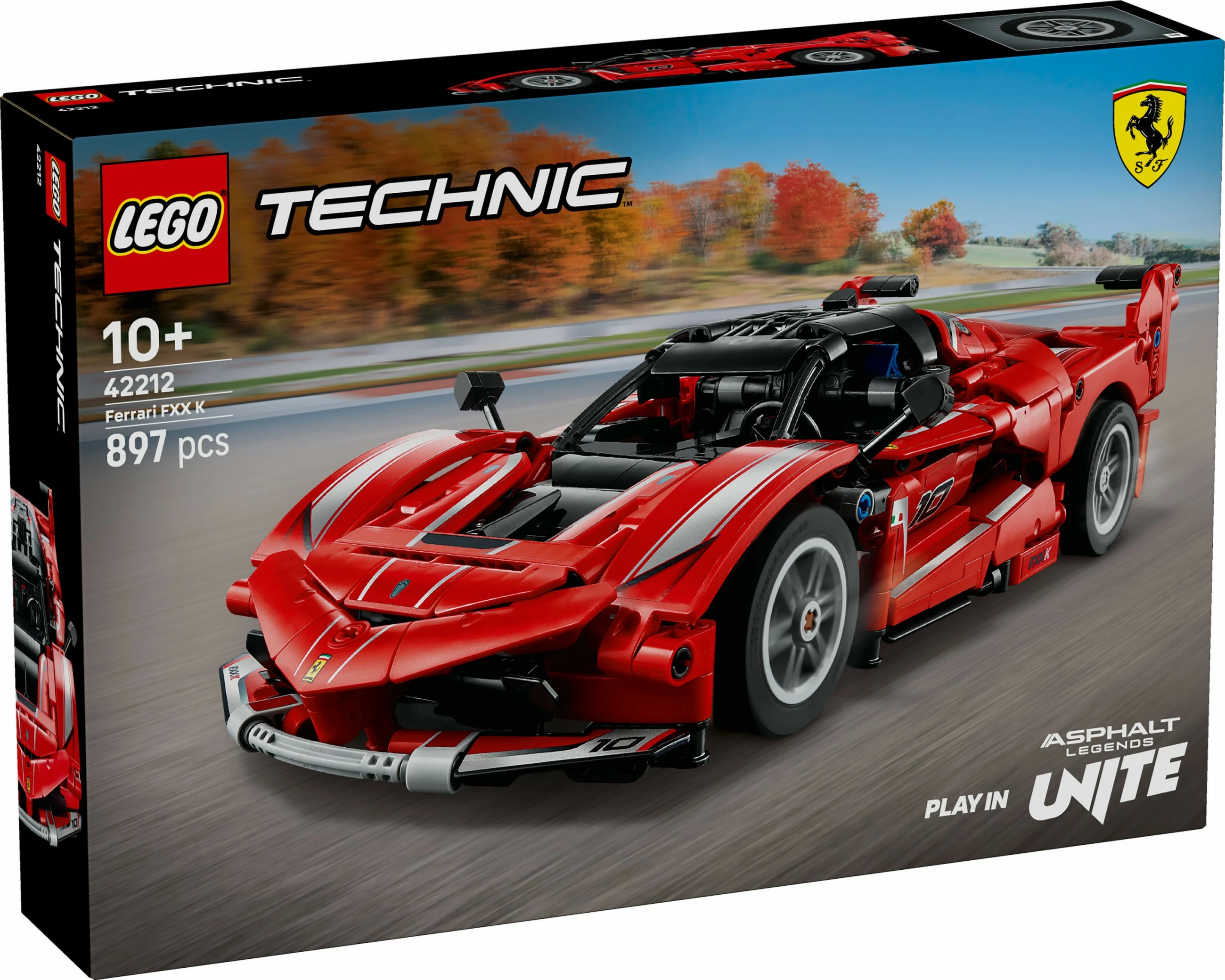 Detajni komplet za sestavljanje Ferrari FXX K LEGO Technic 42212, 897 kosov, večbarven