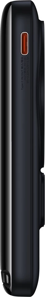 Powerbank Baseus Magnetic Bracket PPCX000203, 10000 mAh, MagSafe, 20 W, z USB-C kablom 0,5 m, temno modra
