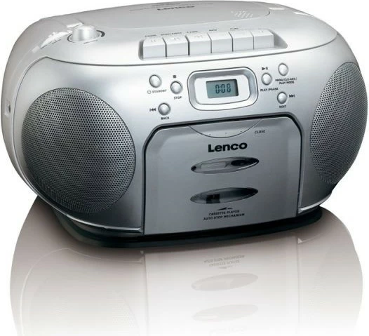 Kasetofon in boombox Lenco SCD-420, FM/AM, srebrn