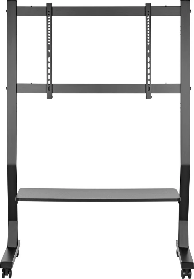 Mobilni stojalo za TV, Techly 366983, za zaslone 45–90 palcev, 60 kg, s policami, črno