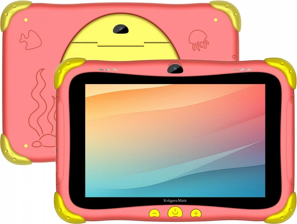 Tablica za otroke Kruger & Matz FUN 808 KM0808-R, 8", 32 GB, 3 GB RAM, Android 13, rdeča/rumena