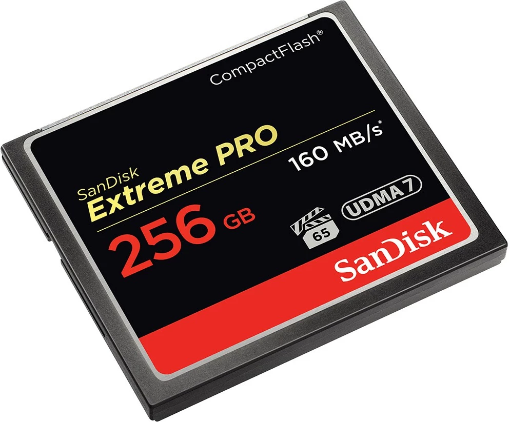 Kartica SanDisk Extreme PRO, 256GB, CompactFlash, črna