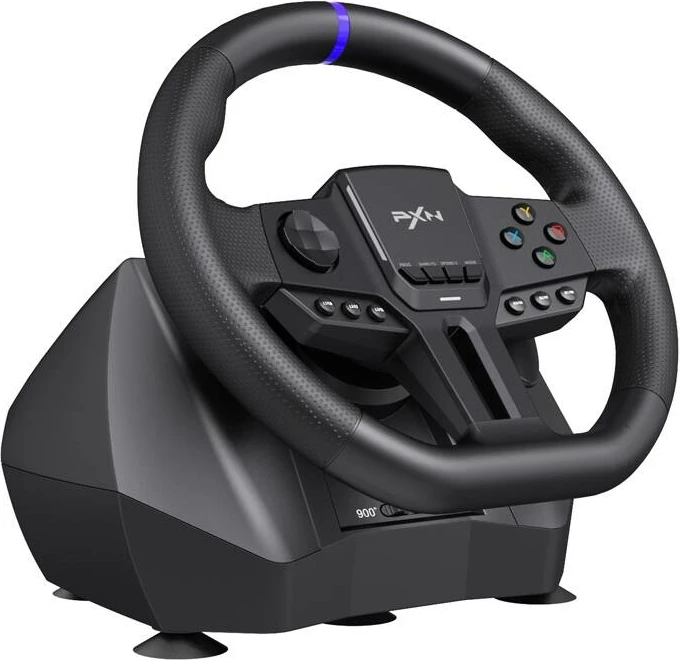 Igralni volan s pedali PXN V900 Gen2, za PC/PS3/PS4/Xbox One/Switch, črn