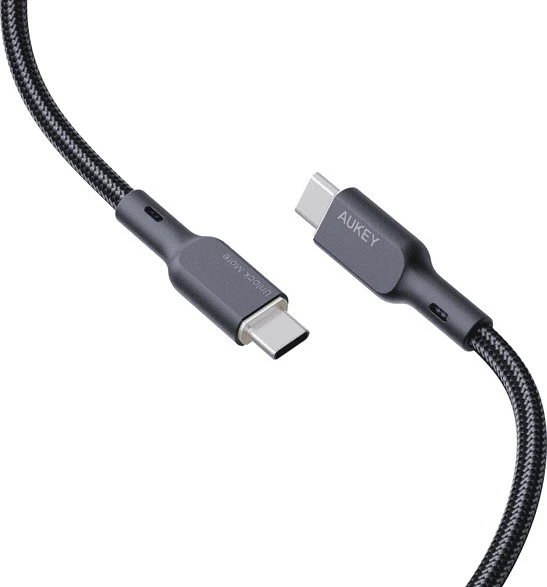 Kabel USB-C na USB-C AUKEY CB-KCC101, 1 m, Kevlar, 100 W, črn