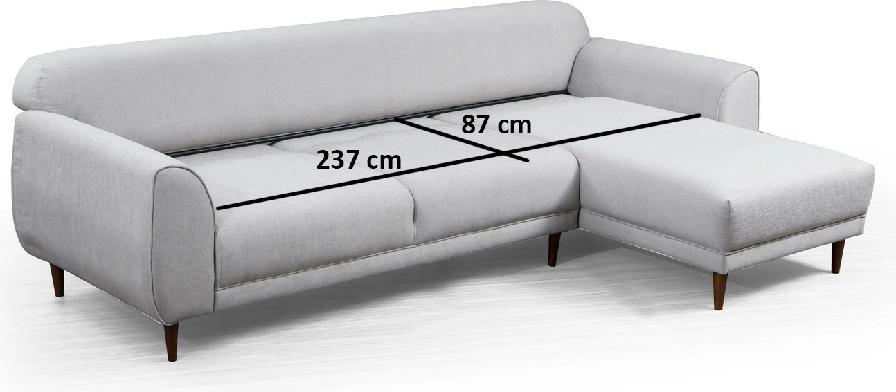 Kotna sedežna garnitura z ležiščem Atelier del Sofa, desna, bež