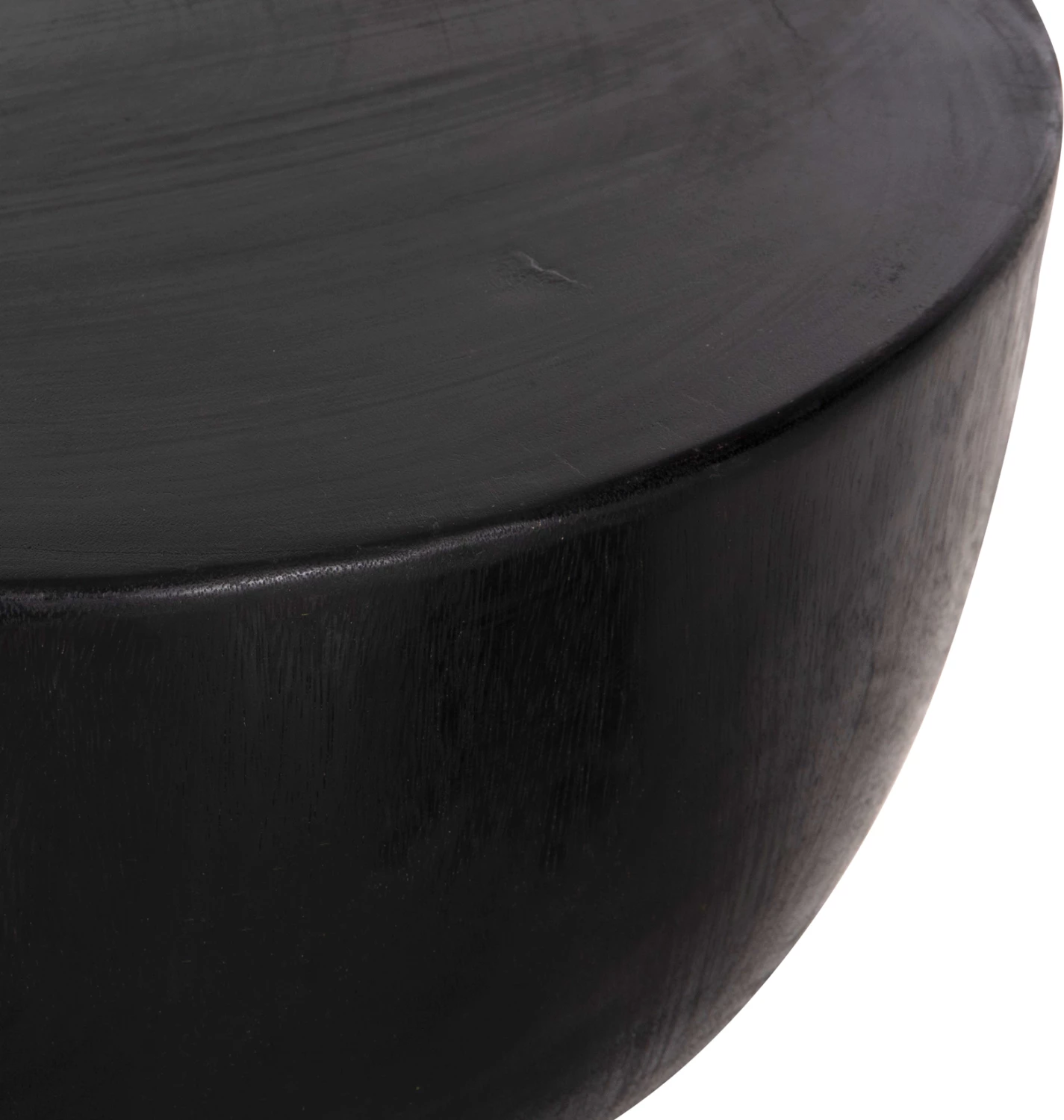 Stranska miza POMPU FH9794.02 iz masivnega suar lesa v črni barvi Φ58x34Hcm