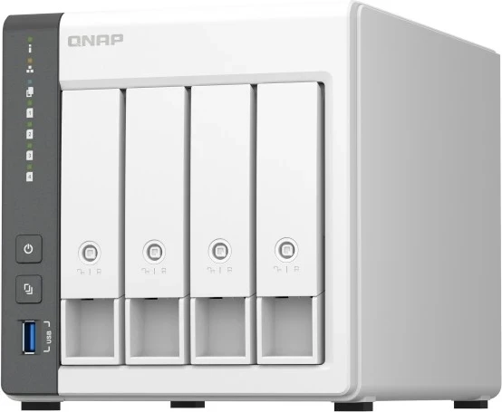 NAS QNAP TS-433, 4GB RAM, 4 diske, bel