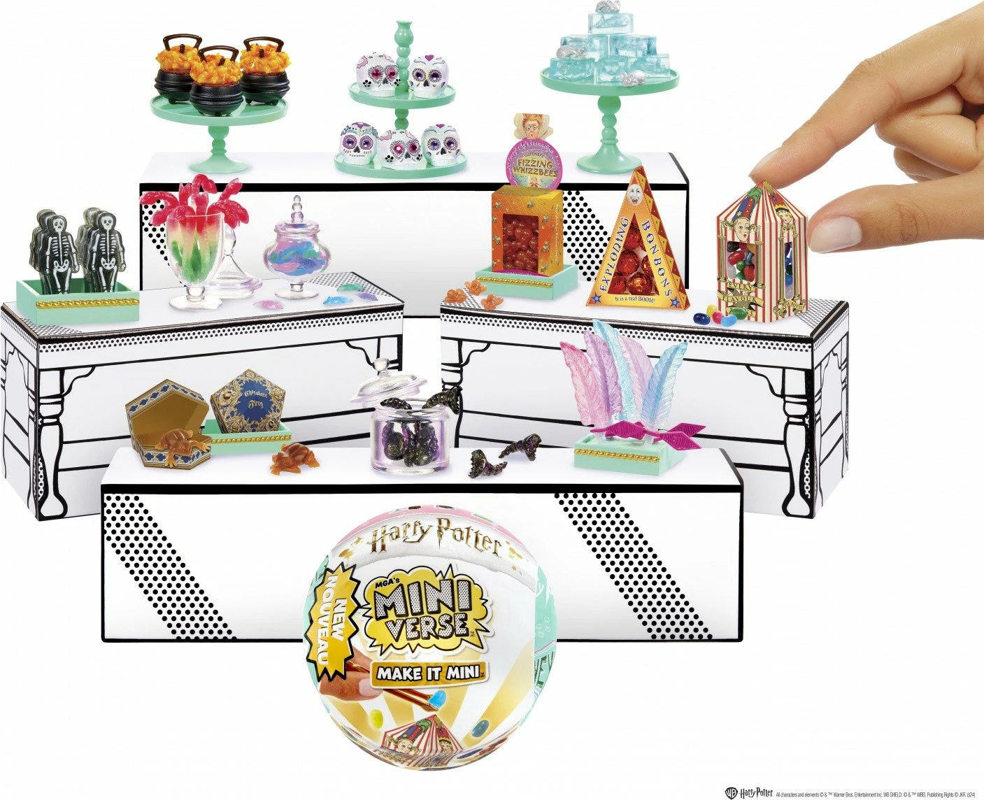 Kolekcionarska figurica MGA Miniverse Make It Mini Harry Potter Honeydukes, set, plastika