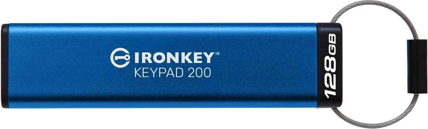 Varnostni USB 128 GB, USB 3.0, modra Kingston IronKey