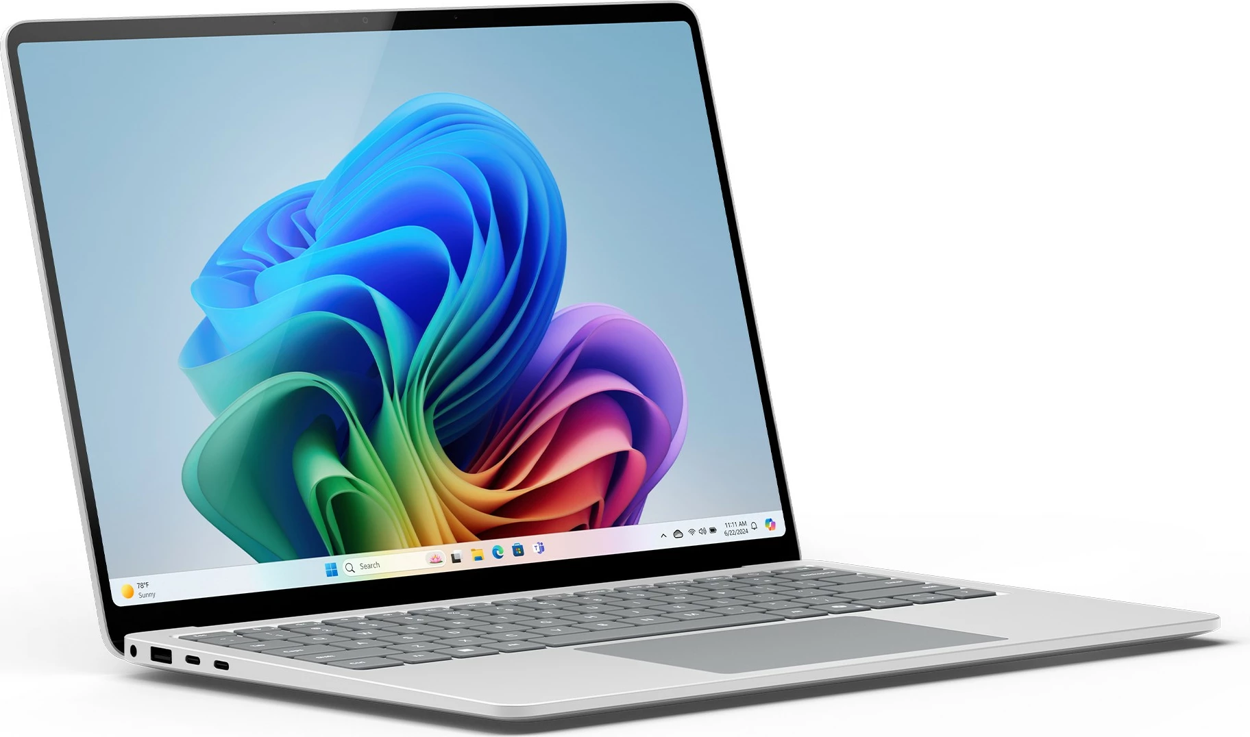 Prenosnik Microsoft Surface 7. gen., Copilot+ PC, 16/256, W11 Pro, platina
