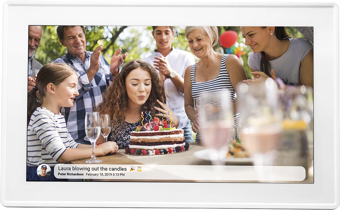 Digitalni okvir, 15,6", 16 GB, Full HD, bel Denver Frameo PFF-1515W