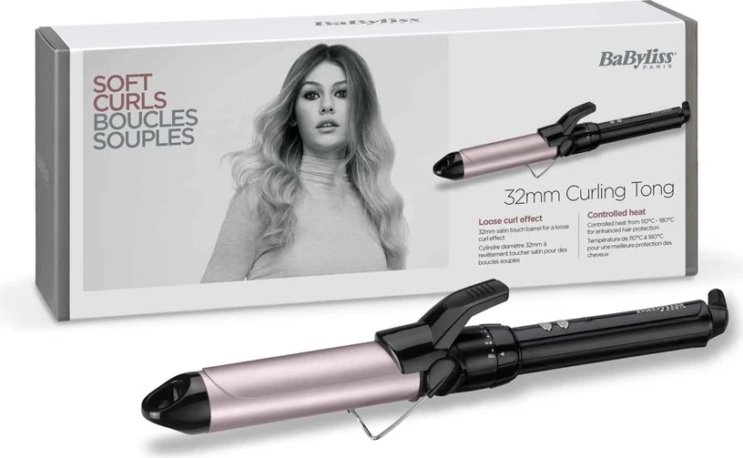 Vijčalka za kodranje 32 mm, BaByliss Pro 180 C332E, črno-roza