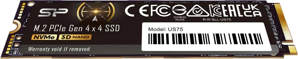 SSD 2 TB M.2 PCIe 4.0, Silicon Power US75, črn