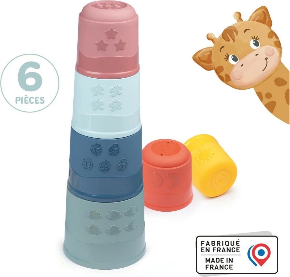 Edukativna igrača Magic Pyramid Tower Smoby, 6 kosov, večbarvna