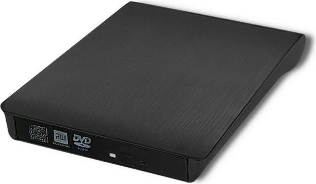 Zunanji zapisovalnik DVD-RW Qoltec 51857, USB 3.0, črn