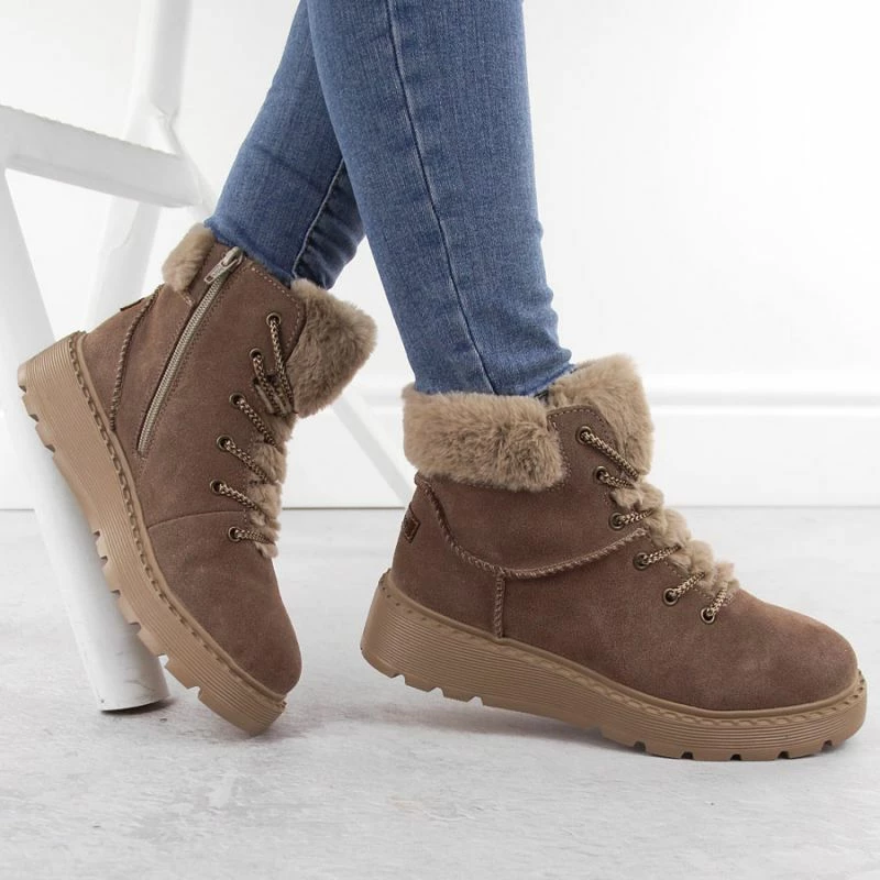 Čizme Rieker, ženske, rjave