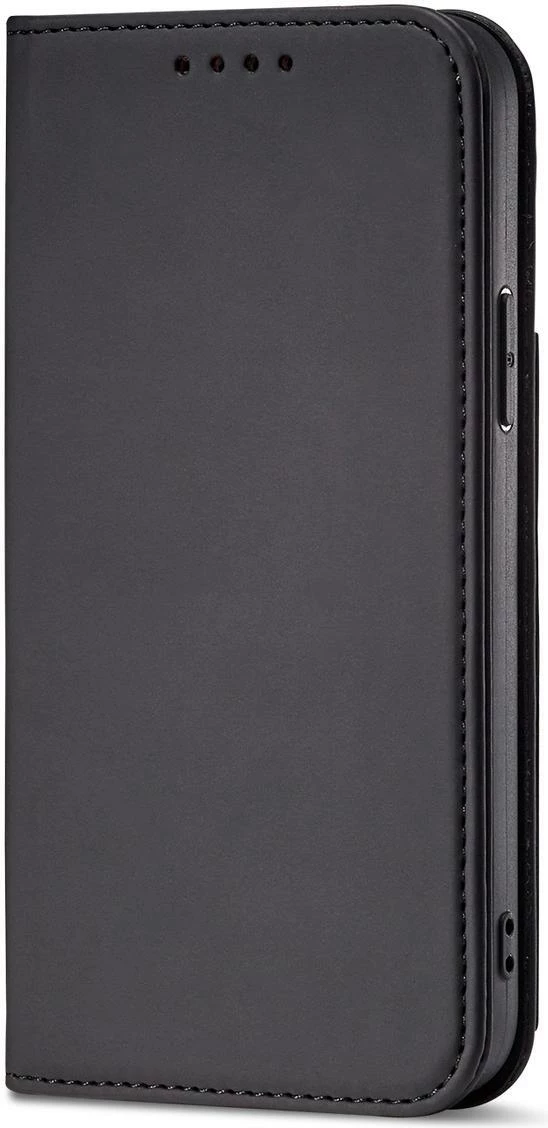 Ovitek za telefon z magnetno denarnico in nosilcem Hurtel Magnet Card Case za iPhone 13 Pro, črn