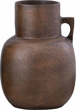 Vaza iz aluminija, bronzene barve ALUGLOW, 18x18x24 cm