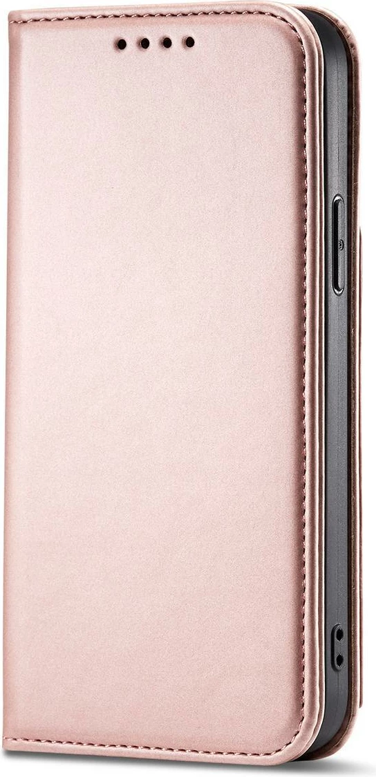 Magnetni ovitek za kartice Hurtel za iPhone 12 Pro, z denarnico in stojalom, rožnat