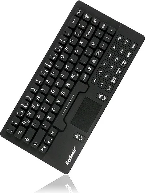 Mini mehanska tipkovnica s touchpadom KeySonic KSK-5031IN, USB, črna