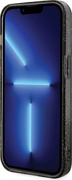 Ovitek z bleščicami Karl Lagerfeld Karl&Choupette MagSafe za iPhone 15 Pro, črn